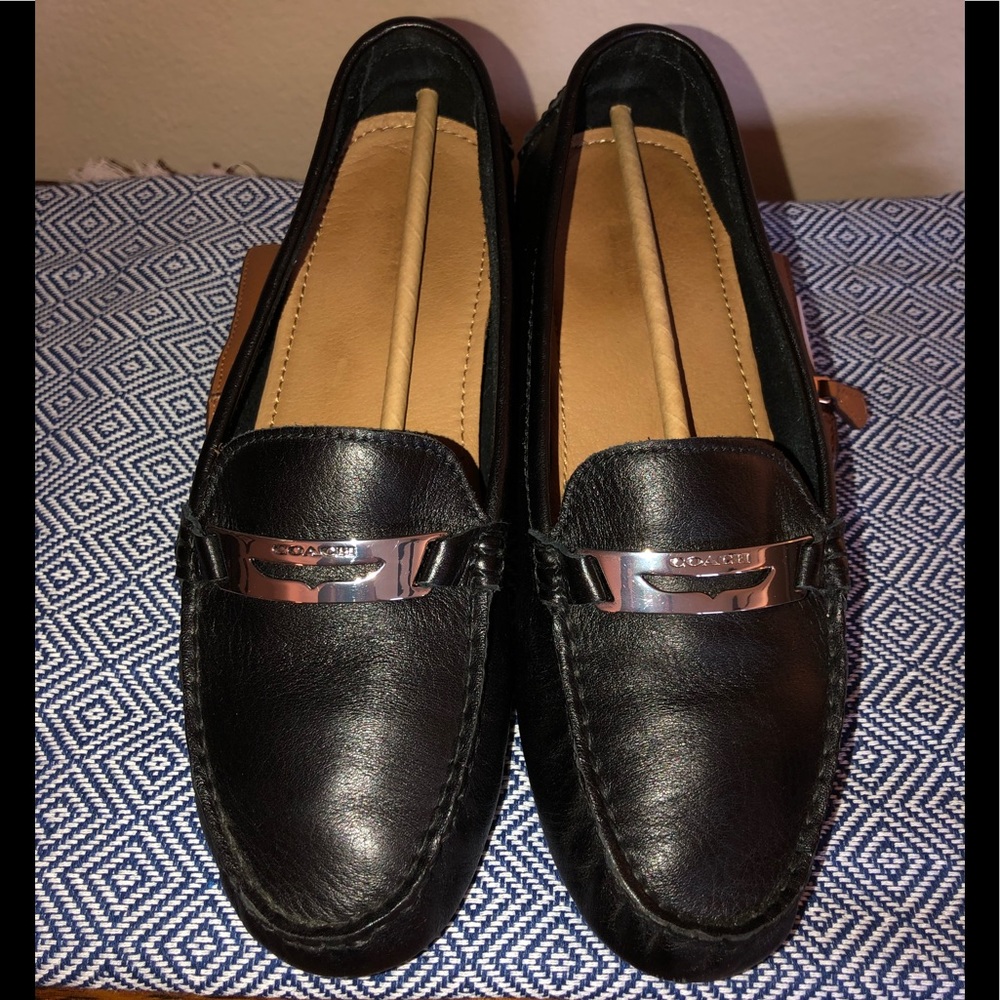 Coach Nola Leather Driving Moccasin Shoes